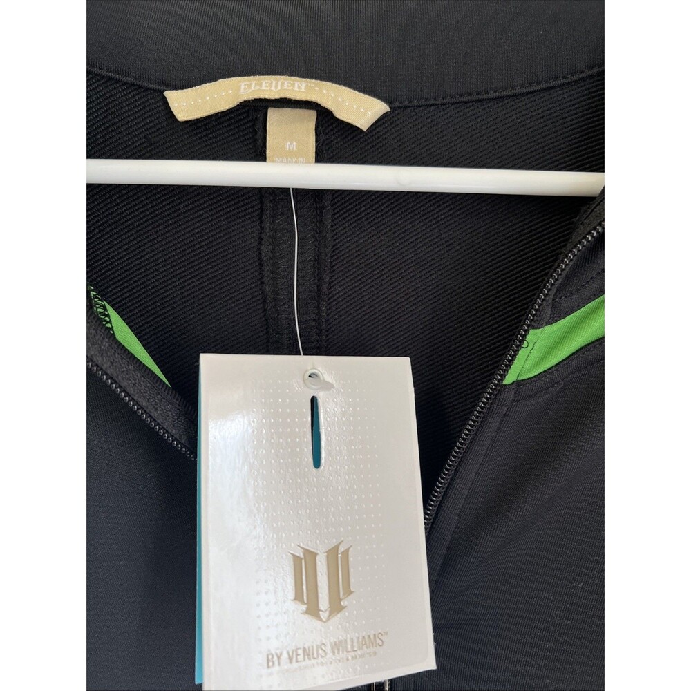 Eleven‎ By Venus Williams Women’s Medium Track Jacket Activewear Green & Black - Picture 2 of 12